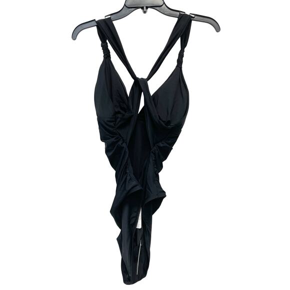 Cupshe Women's Back Cross One Piece Swimsuit Black Size Large - Picture 4 of 7